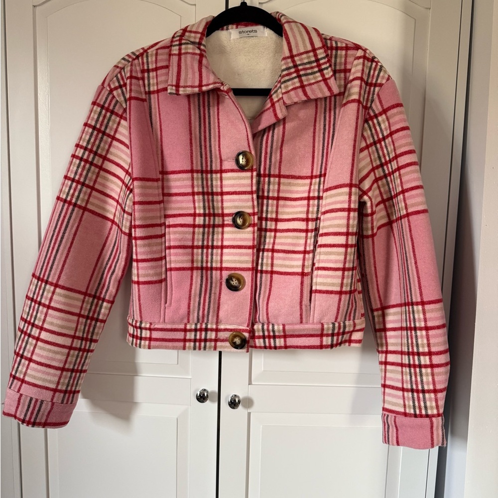 Pink Plaid Women's Jacket